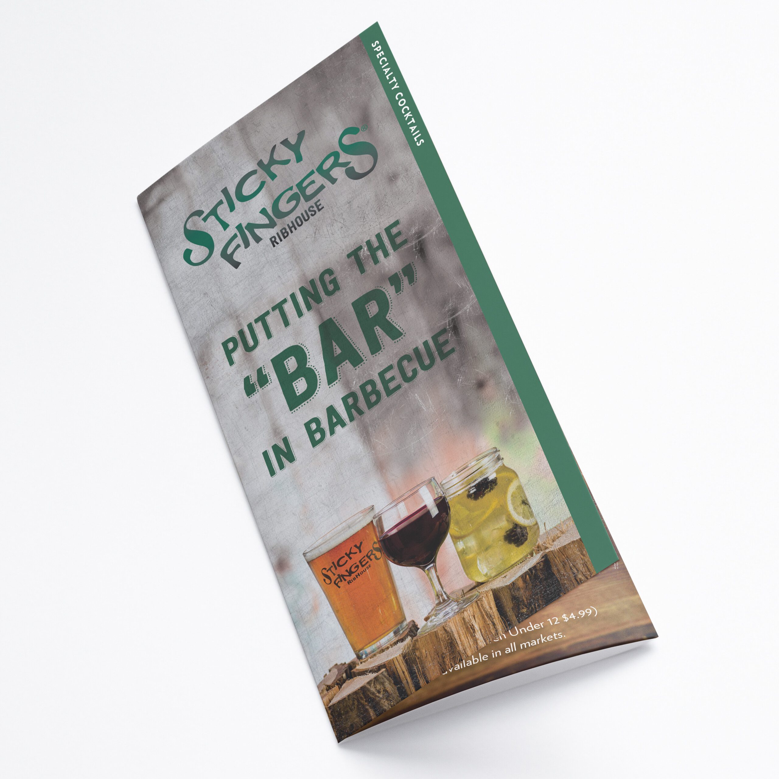Sticky Fingers Bar Menu 1