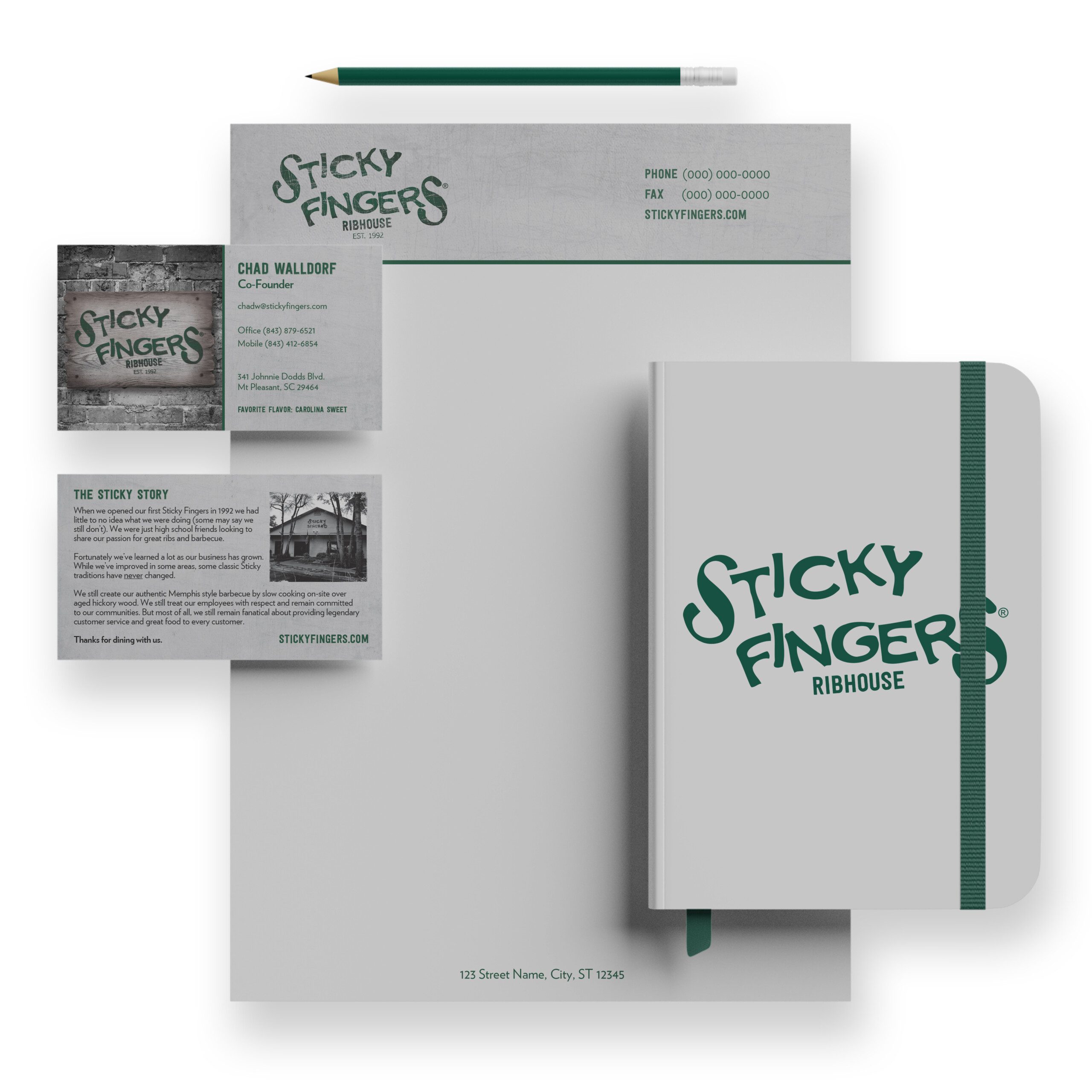 Sticky Fingers Business Cards