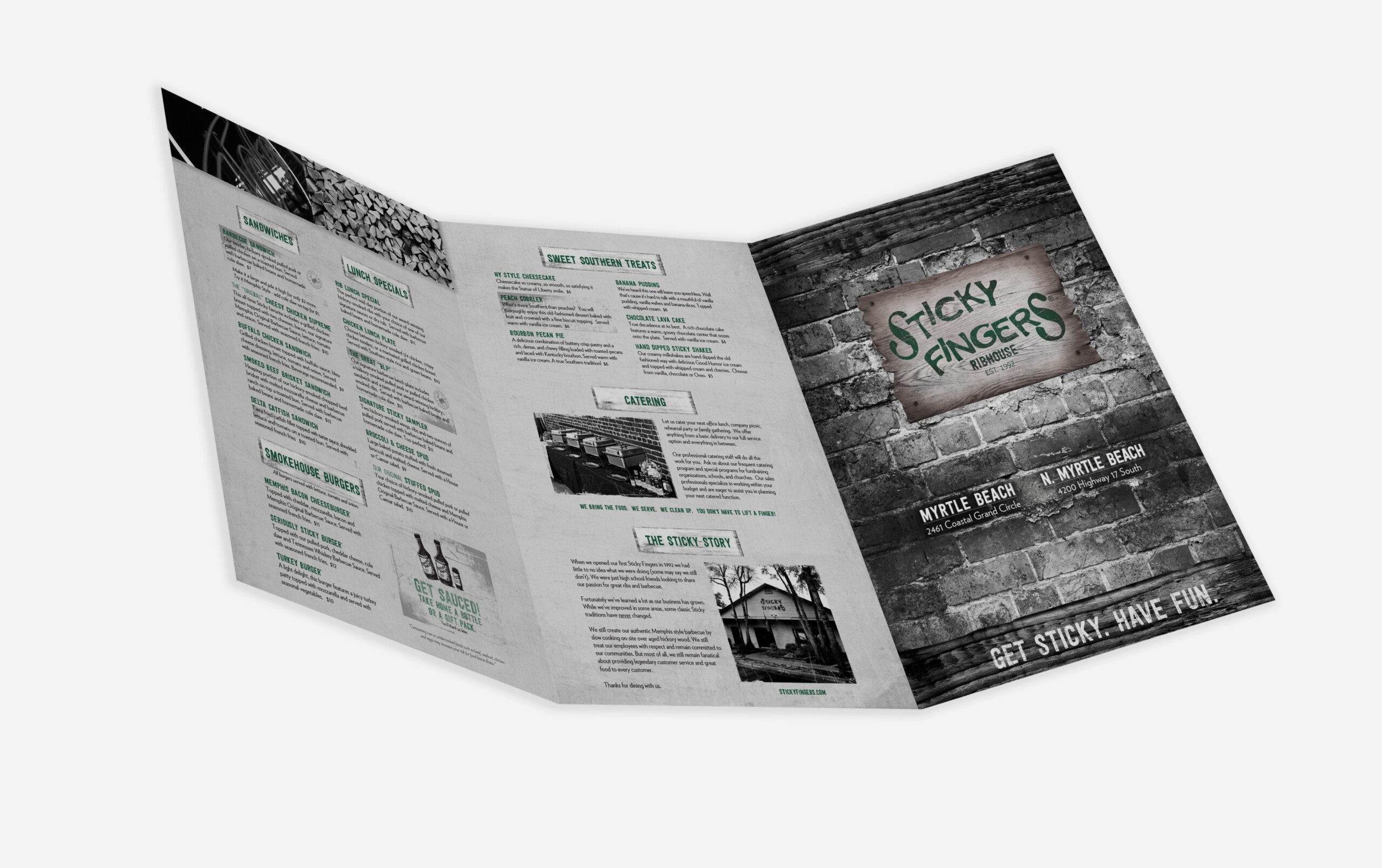 Sticky Fingers Menu 1
